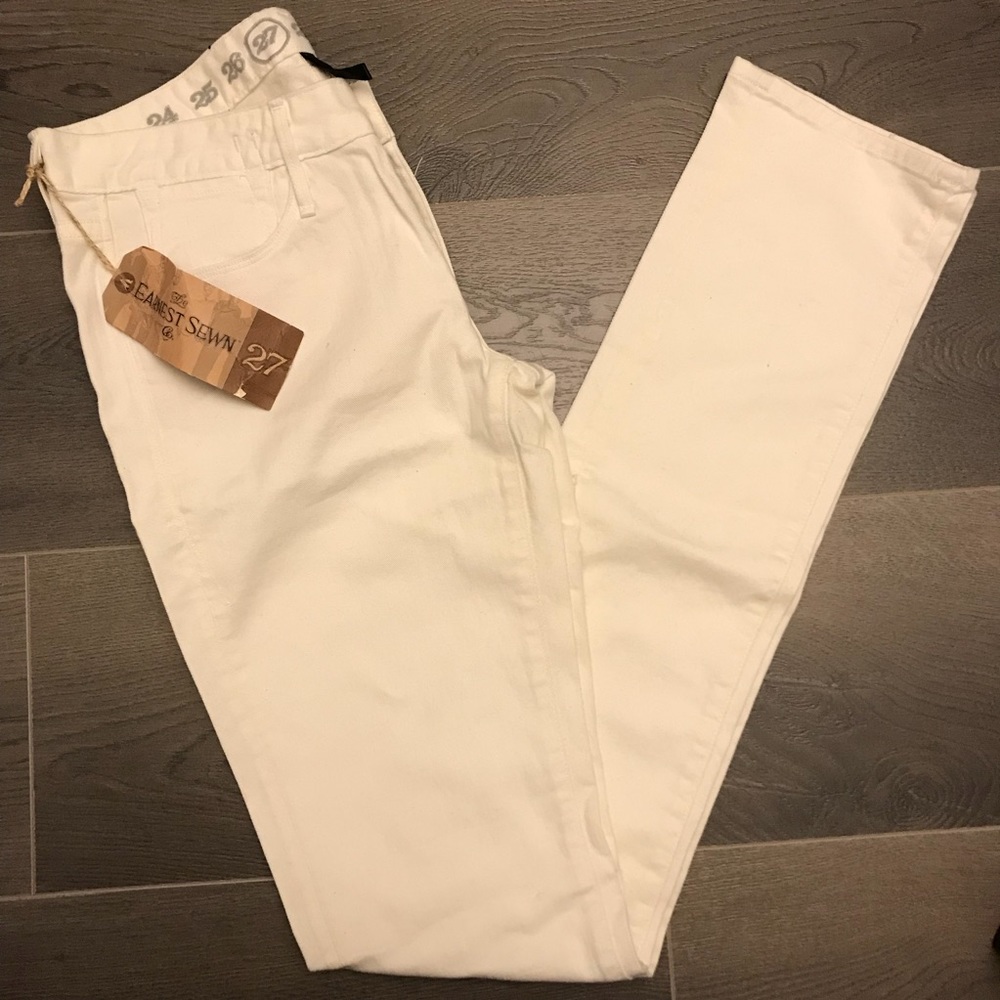 Earnest sewn white jeans